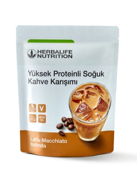 Yüksek Proteinli Soğuk Kahve Karışımı Latte Macchiato 308 g